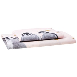 Rapport Home Starry Penguins Pink Duvet Cover Set Single