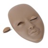 3pcs Lash Mannequin Head Double Layers Realistic Training 3D Rubber