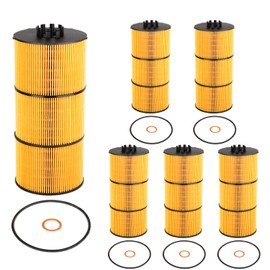 GETOPAUTO P551005 Oil/Lube Filter Compatible with 2012-2020 Freightliner Trucks & Buses 114SD 122SD 2012-2020 Western Star Trucks 4700SB 2009-2017 4900FA Replaces A4721800109 LF17511 P7505(set of 6)