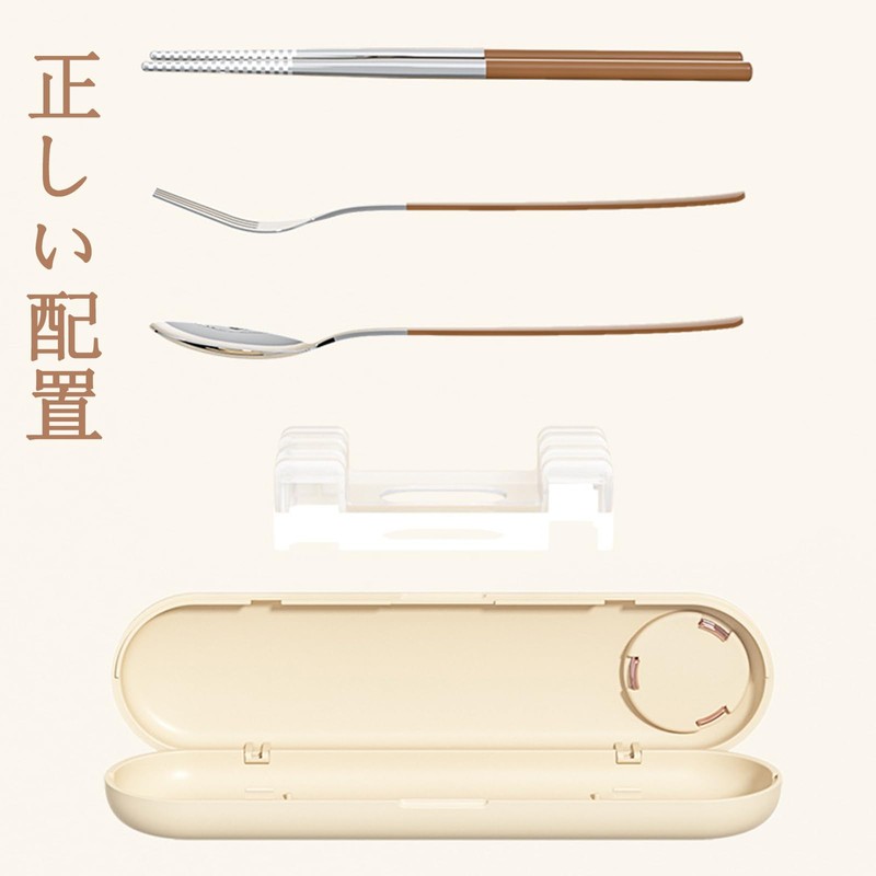 Cutlery Set, 304 Stainless Steel, Chopsticks, Fork, Spoon, 3-piece Set,