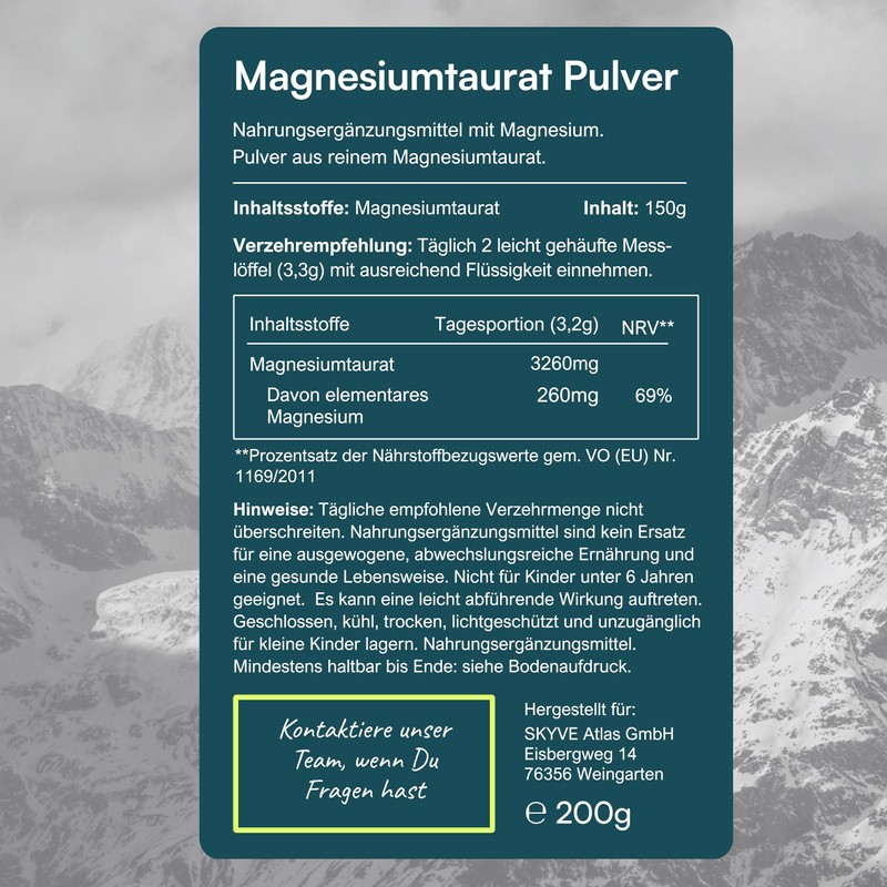 Magnesium Taurate Powder 150 g