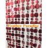 Feather Paradise Retro PVC Metallic Red Beaded Garlands with 8