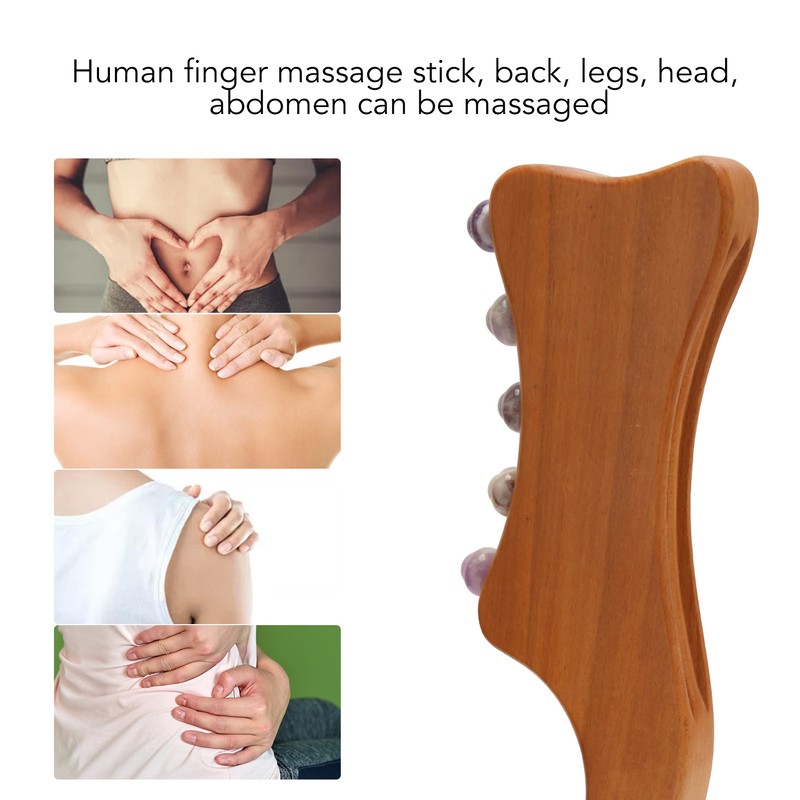 Scraping Massage Stick Wooden Household Relieve Fatigue Relaxation Massage Stick