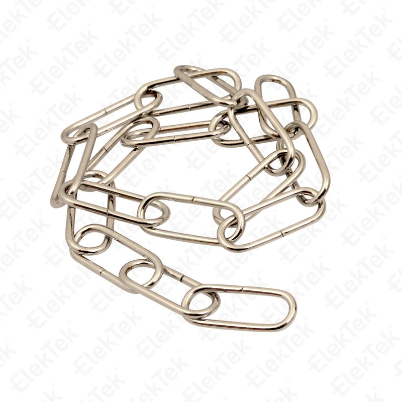 ElekTek 2m Nickel Plated Open Link Chain Ideal for Chandeliers
