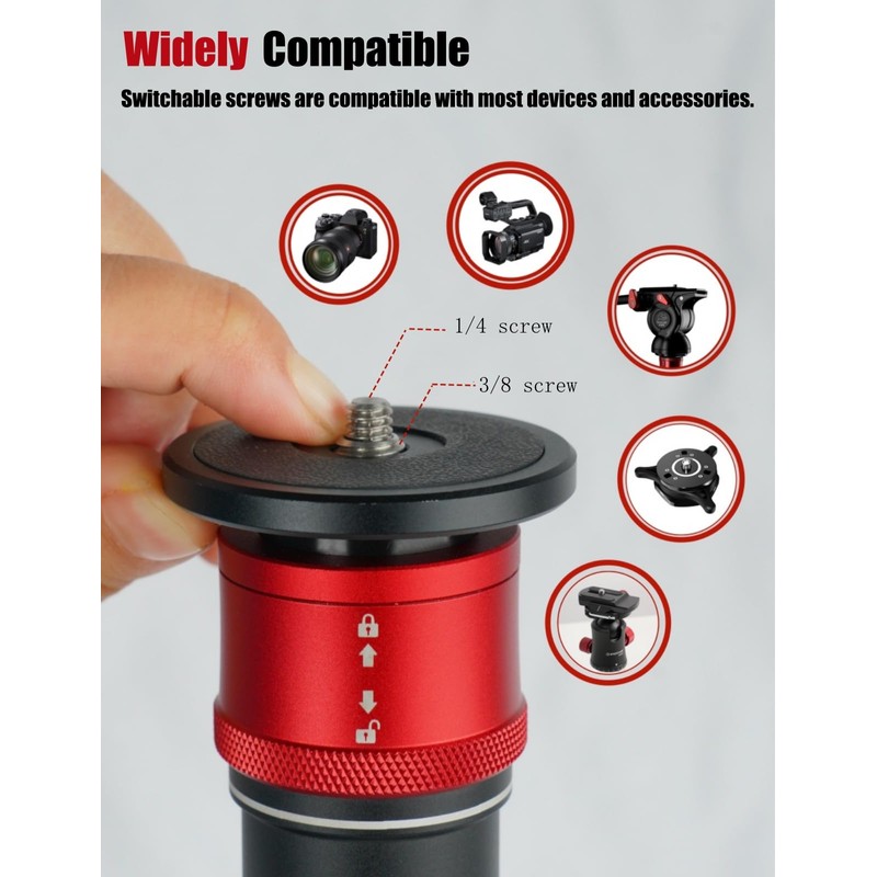 IFOOTAGE Cobra 3 CB3-QRM01 Monopod Quick Release Platform, 3/8 Inch