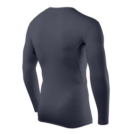 TCA Hyperfusion Compression Base Layer Maglia Manica Lunga sotto Maglia da Uomo- Girocollo/Collo Alto - Grigio Scuro, L