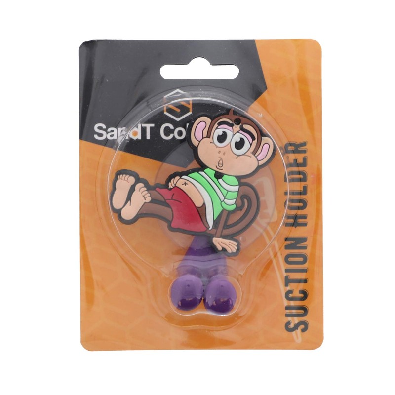SandT Collection Monkey Suction Toothbrush Holder for Mirror Wall -