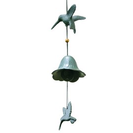 Hwagui Iron Wind Chime, Little Bell Bell, Green Wind Chime, Gift for Family Celebration, Room, Room Divider, Brazier