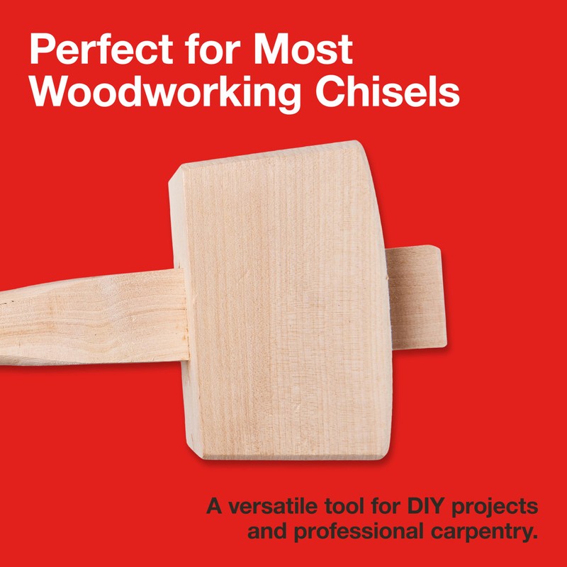 Am-Tech 4.5" (115mm) Beech Wood Mallet