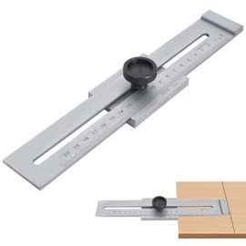 Colexy Precision Marking Gauge 200 mm Measuring Range Matte Chrome-Plated Lasered Scale mm Graduation Marking Gauge Marking Gauge Marking Tool Marking Gauge for Precise Marking Demarcation of Brands