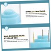 BIUDECO 2pcs Grinding Bits Storage Box for Nail Salon Nail