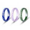 Pinannie 4 Pack Hypoallergenic Ceramic Rings For Women Black and