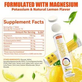 HEALOADING Hydrogen Water Tablets with Magnesium: Molecular Hydrogen Supplement for Water, High Concentration H2 Tablets - Supports Energy, Hydration & Antioxidant Defense