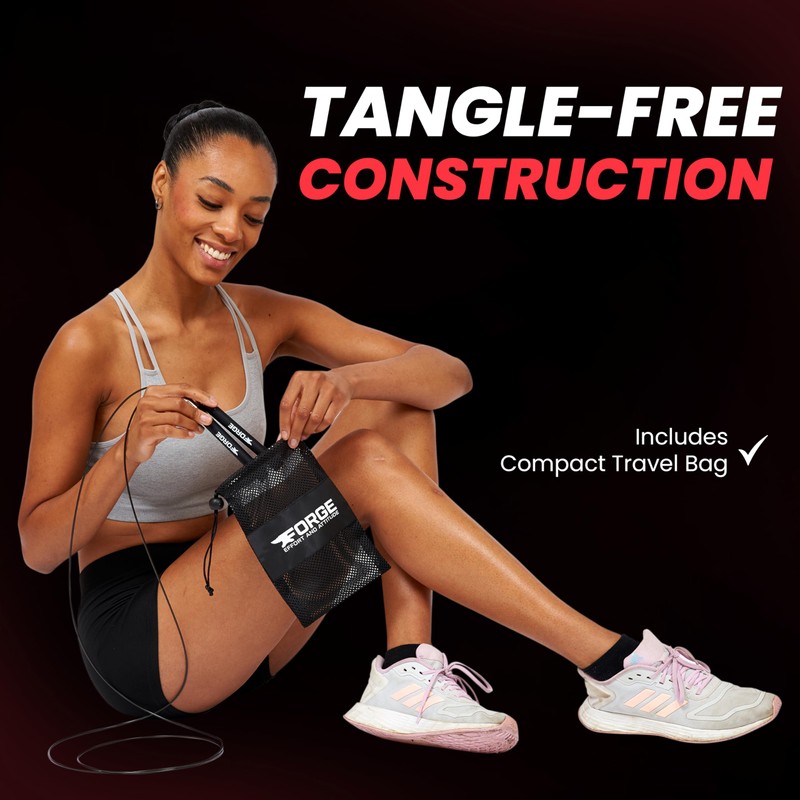 Forge Speedrope Skipping Rope. Ideal for Cross Training, Boxing, HIIT,