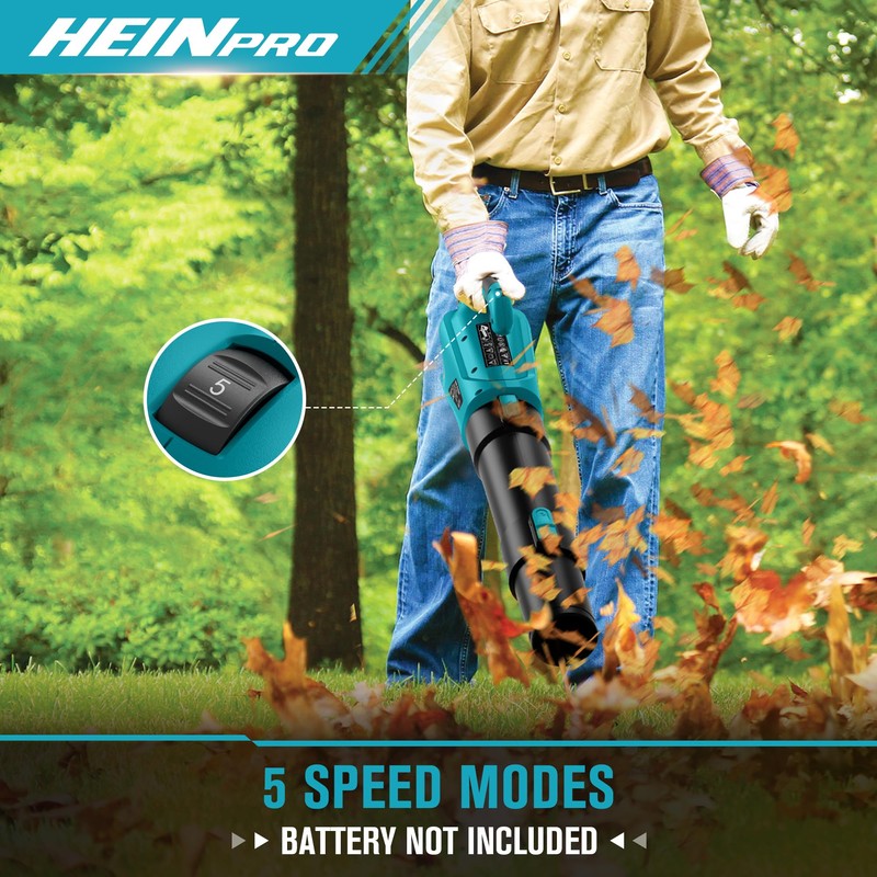 HEINPRO Cordless Leaf Blower Up to 500CFM Compatible with Makita