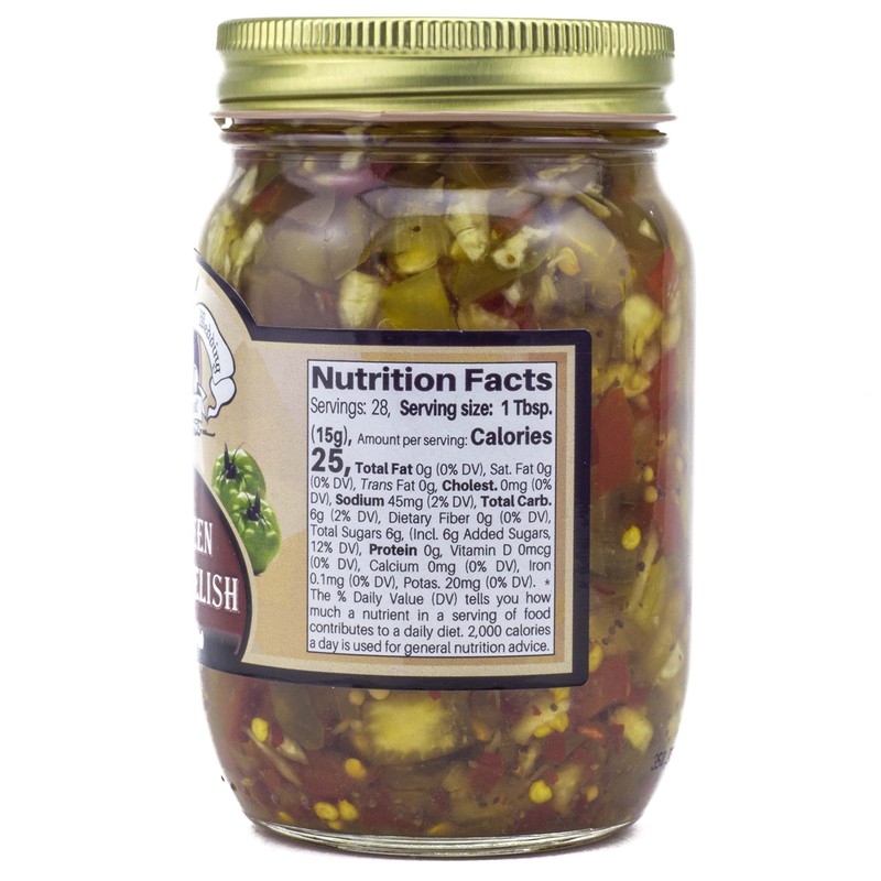 Amish Wedding Foods Hot Green Tomato Relish & Hot Pepper