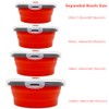 CARTINTS Red Collapsible Food Storage Bowls Silicone Travel Bowls with