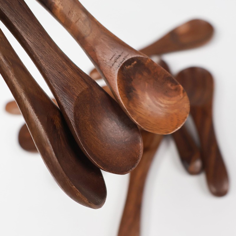 Uvz Crafts Mini Wooden Spoons for Spice Jars, Salt, Sugar,