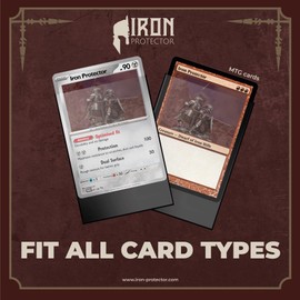 IRON PROTECTOR - Blue Trading Card Sleeves - Pack of 100 pcs of Card Protector Sleeves 91x66 mm - Fit All Card Types - MTG - Polypropylene - Card Sleeves Clear