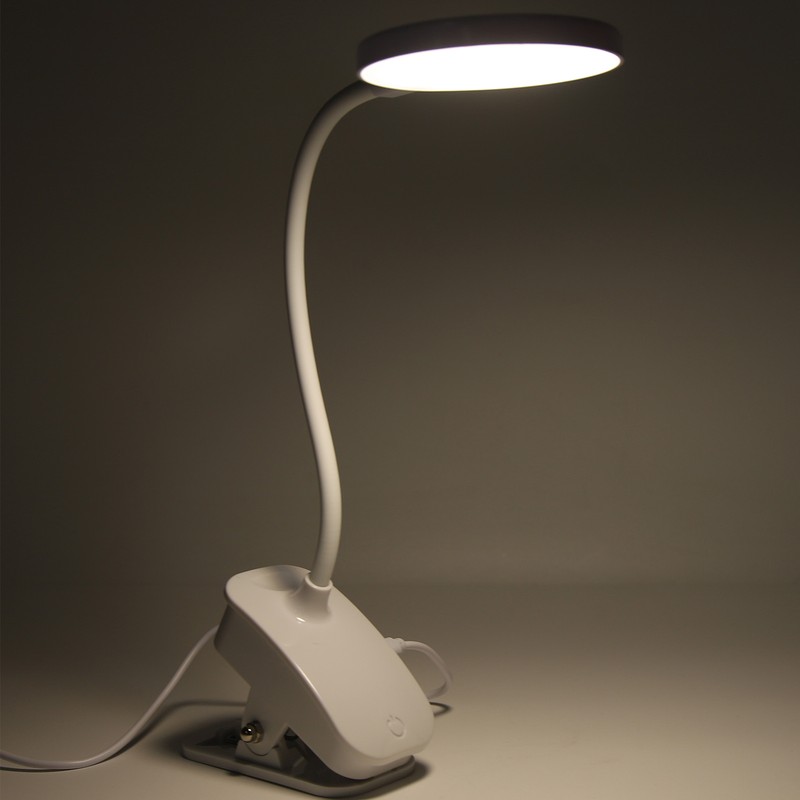 LED Clip Lamp Desk Table Foldable USB Eye Protection Study