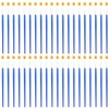 40 Blue Stick Brushes, Nylon Brushes, Craft Brushes, Flat Brushes,
