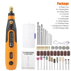 48pcs 3.6V Mini Cordless Rotary Tool Kit 3 Variable Speeds w/46pcs Accessories