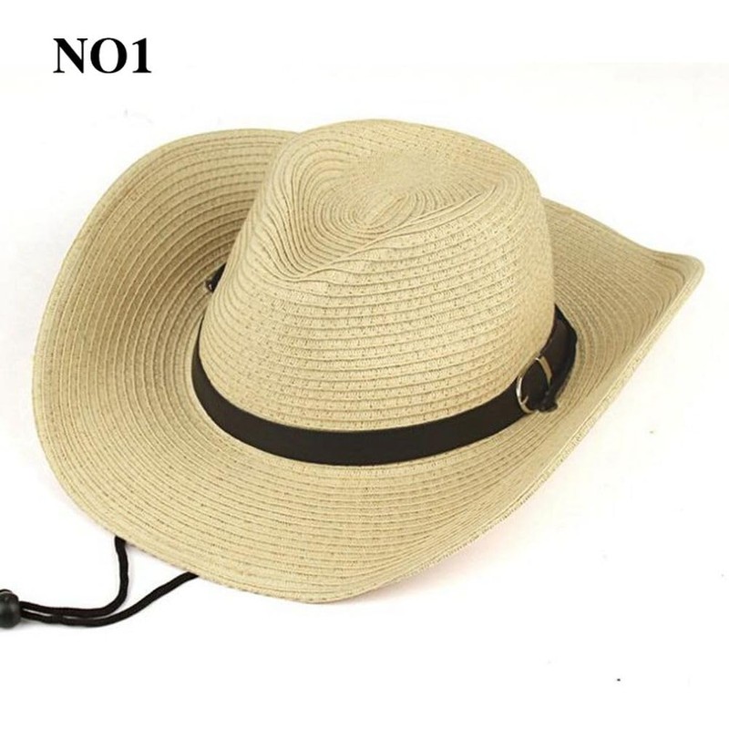 YAYUPLUS Men's Straw Hat UV Protection Wide Brim Foldable Hat
