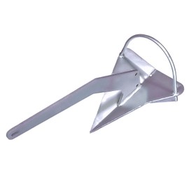 MarineNow Galvanized Shovel Scoop Style Anchor with Roll Bar (10 kg 22 lb)