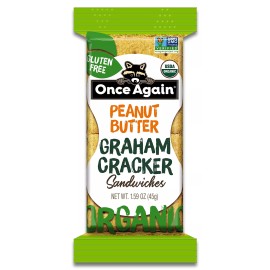 Once Again Organic Gluten Free Peanut Butter Graham Cracker Sandwiches Pack of 8