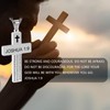 Cross Necklace for Men with Bible Verse, Christian Religious Joshua