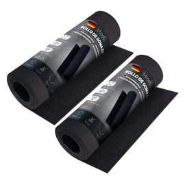 BIBODU Pack of 2 rolls of EVA foam 2 mm black colour, foam rubber, 2 mm thick, size 150 cm x 32 cm, density 80 kg/m3, EVA foam cosplay, DIY crafts, EVA foam, suitable for boys and girls