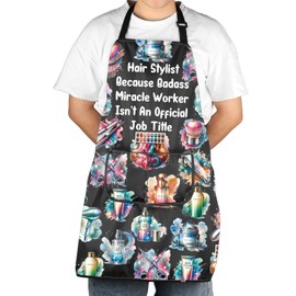 Funny Hair Stylist Waterproof Apron Hairstylist Aprons With Pocket Hairdressers Gift Esthetician Barber Gift Beauty Salon Apron (Hair Stylist Apron)