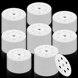 800 Pcs 46 mm White Plastic Washer, Foam Board Fasteners and Load Spreading Polypropylene Washers for Fixing and Fastening Rigid Foam Insulation Board Panels