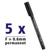 Staedtler Lumocolor 318-9X Permanent Foil Pen Smudge-proof and Waterproof on