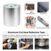 BOMEI PACK Adhesive Aluminum Foil Heat Shield Tape Barrier, Fiberglass