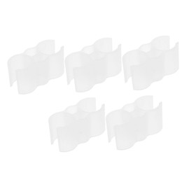 FRCOLOR 5pcs Plastic Double Tube Clamp Connectors for Broom Handle Versatile Fastening Accessories for Shelves and Fences Reliable and Secure Pipe Connectors Easy to Install