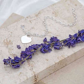 Tuscany Silver Women's Sterling Silver 16.8 x 18.9 mm Heart Charm Belcher Chain Bracelet of Length 19 cm/7.5''