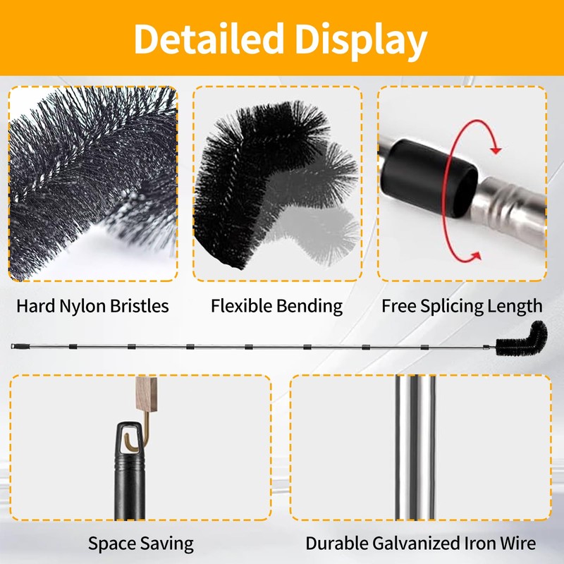 10.5FT Gutter Cleaning Tools from The Ground, Adjustable Rain Gutter