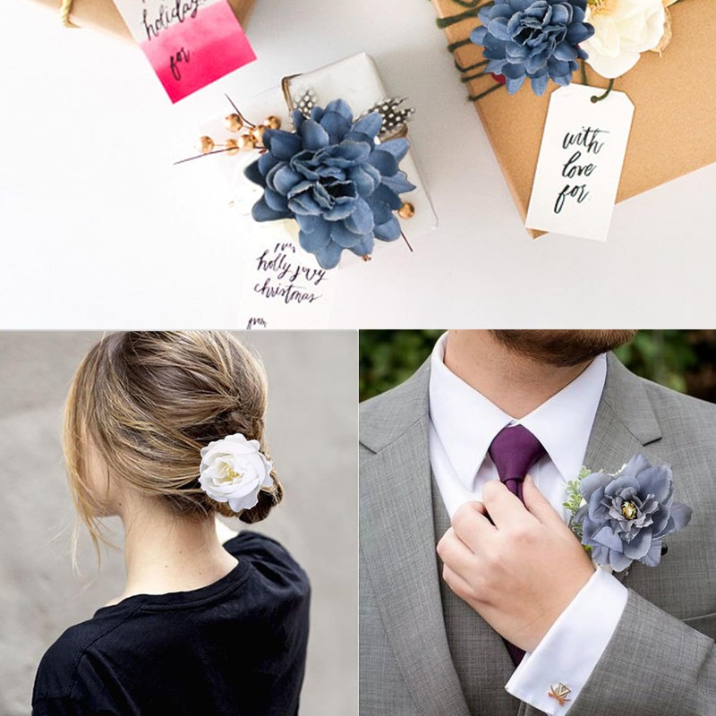 Flower Hair Clip, Pack of 21 Multicoloured Flower Hair Clips,