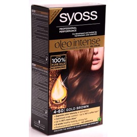 Syoss Oleo Intense Hair Color Dye 100% Pure Oils 0% Amonia 4-60 Gold Brown