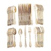 Bulk 96 Count Premium Ornate Gold Plastic Cutlery Sets