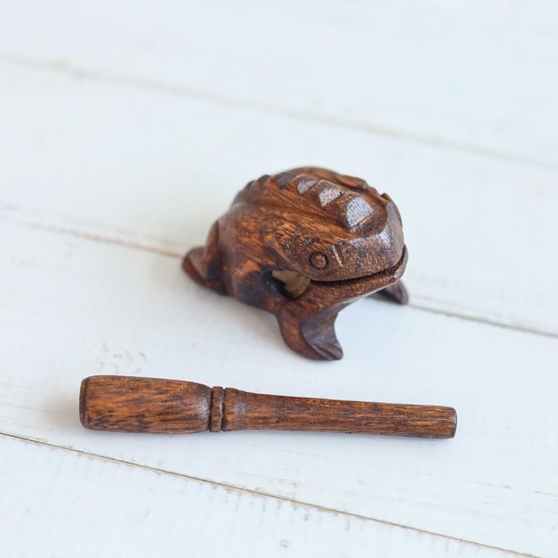 Classic Handmade Percussion Instruments Wooden Frog 2.3-2.5 Inch Wooden Frog