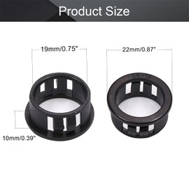 Fielect 200Pcs Cable Snap Bushing 3/4" 19mm Nylon Snap in Cable Hose Bushing Grommet Protector Round Snap Panel Locking Hole Plugs Cover SK-19