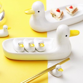 Duck ceramic spoon rest set (6p), Duck spoon rest 6p set / 오리 도자기 수저받침 세트(6p), 오리 수저받침 6p세트