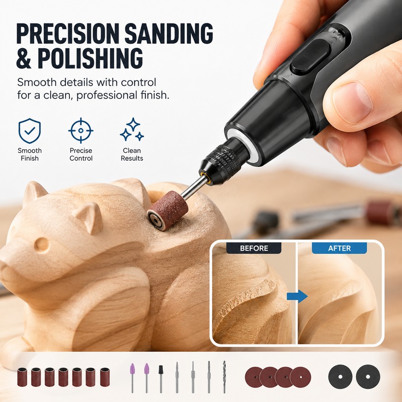 Cordless Rotary Tool Kit for DIY Crafts – 6-Speed Rechargeable