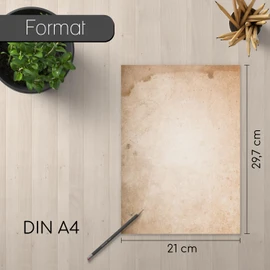 Writing Paper Set Nature Motif I 50 Sheets 90 g/m² DIN A4 I Stylish Writing Paper Versatile Brown Beige I Birthday Certificate Menu I dv523