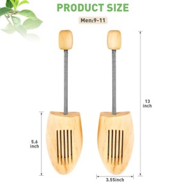10 Pairs Cedar Shoe Trees for Men Size 9-10, Wooden Shoe Stretcher for Men Women Sneakers Boots, Shoe Widener