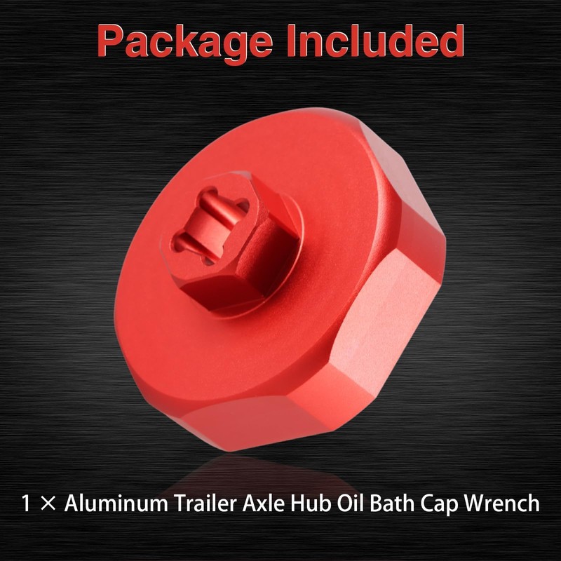 KPALAG Aluminum Trailer Axle Hub Oil Bath Cap Wrench Compatible