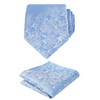 Alizeal - Conjunto de corbata con pañuelo floral para hombre