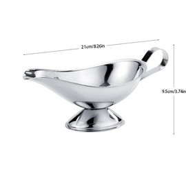 2 Pcs Gravy Boat Juice Bucket,Stainless Steel Gravy Boat,Durable and Elegant Sauce Cup for Steak, Black Pepper Sauce, and Condiments,Hotel Quality Gravy Ladle Boat with Spout Design for Easy Pouring